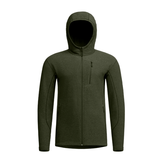 SITKA SNOWCREST F/Z HOODED FLEECE - OLIVE GREEN HEATHER