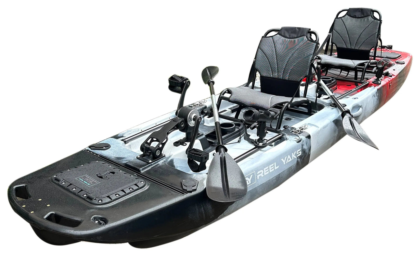 ReelYaks 14ft Raider Tandem Propeller Drive Modular Fishing Kayak