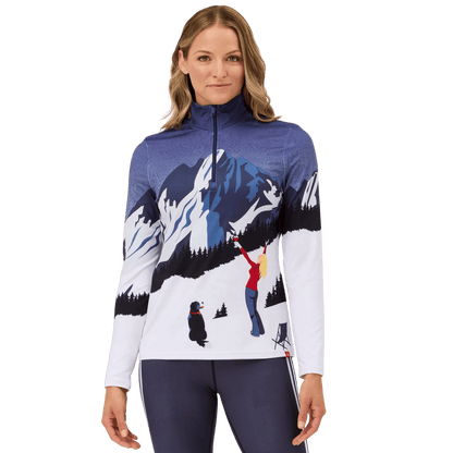 KRIMSON KLOVER WOMEN'S POWDER HOUND BASE LAYER TOP - NAVY