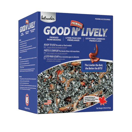 GOOD N' LIVELY PREMIXED WORM BEDDING IN A BAG - 10 LB. showing front of box