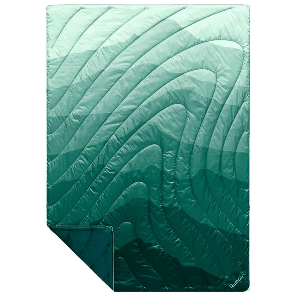 RUMPL ORIGINAL PUFFY BLANKET - CASCADE FADE GREEN