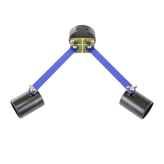 CLAM HORIZONTAL 2-ROD HOLDER - BLACK