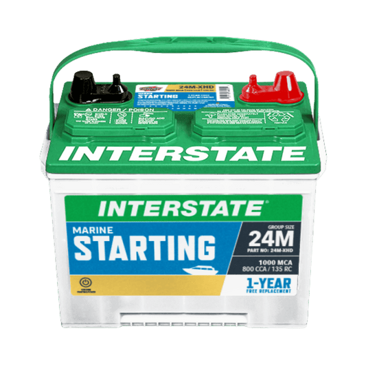 INTERSTATE BATTERY MARINE/RV 12V BATTERY - FRONT VIEW