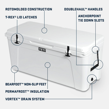 YETI TUNDRA 160 COOLER- WHITE FEATURES