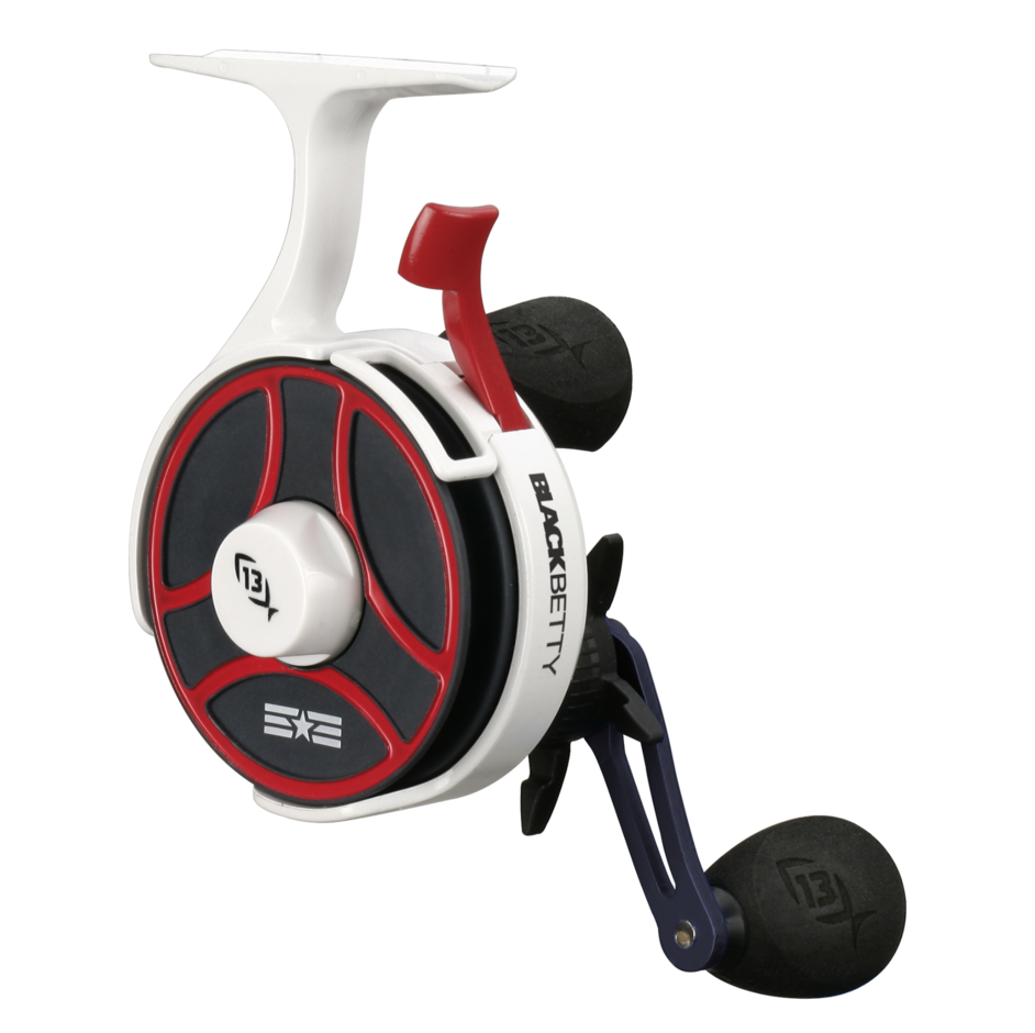 13 Fishing Black Betty FreeFall Ghost Patriot Ice Reel