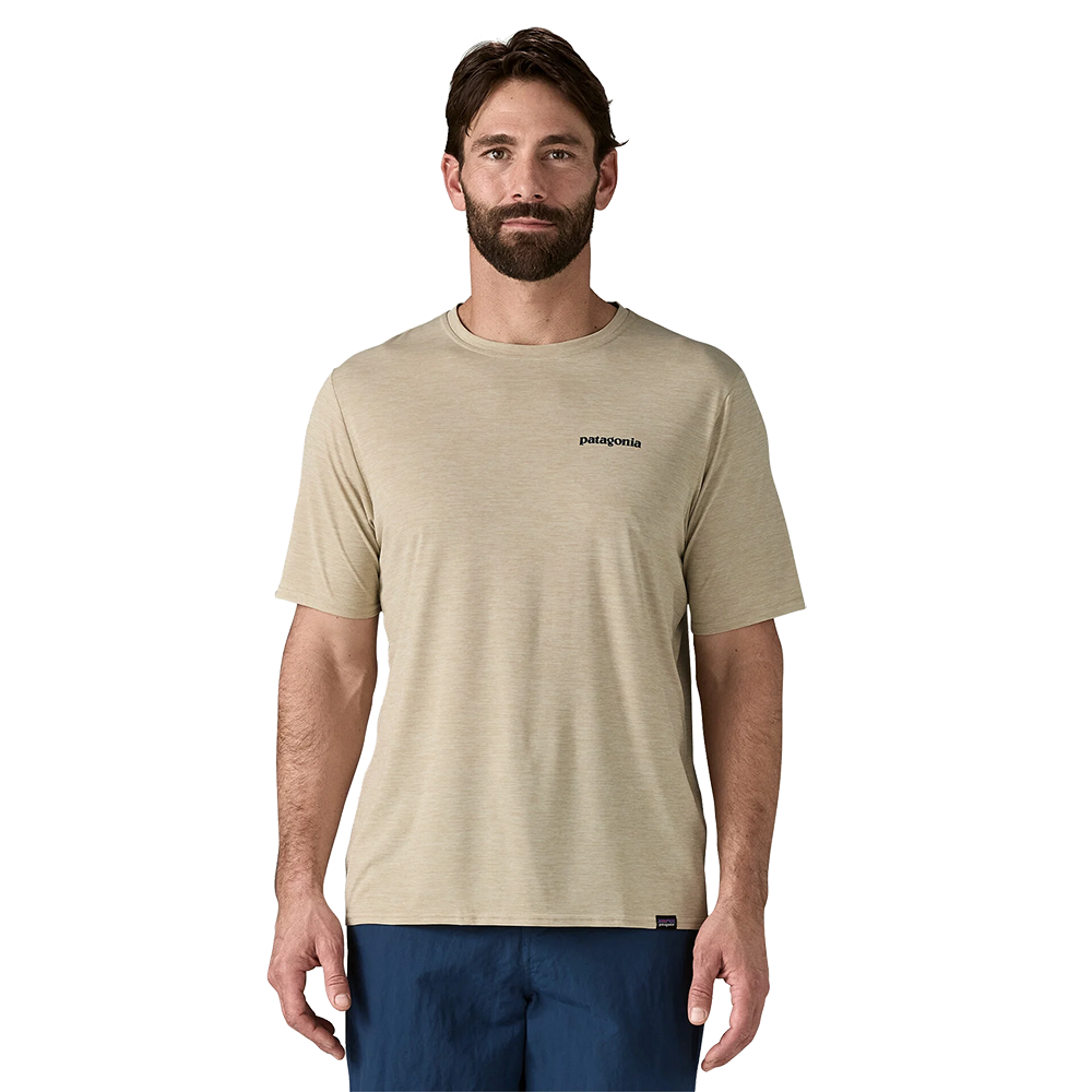 Men's Capilene® Cool Daily Graphic Shirt – Waters; Boardshort Logo Tones: Pumice X-Dye