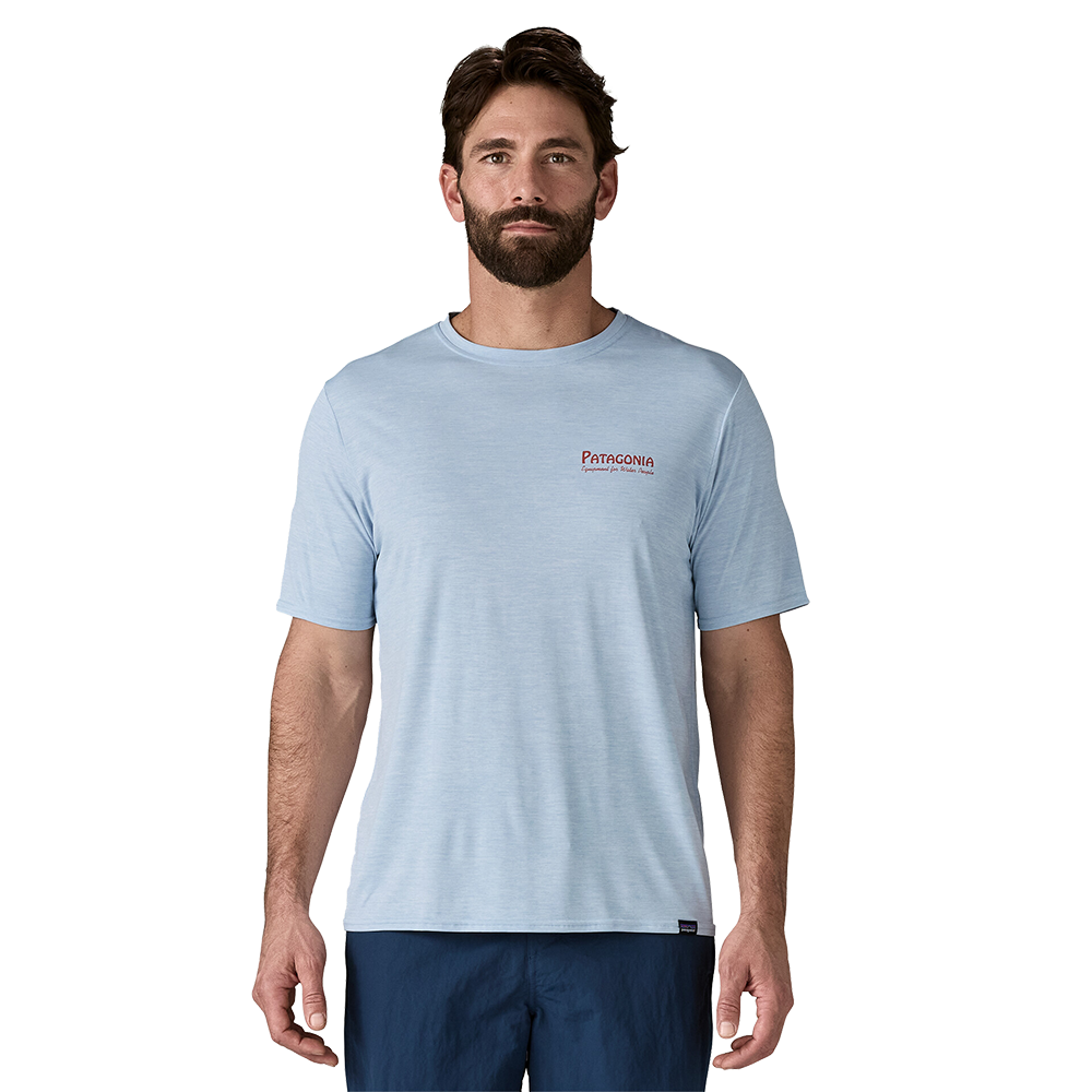 Men's Capilene® Cool Daily Graphic Shirt – Waters; Water People Banner: Fleck Blue