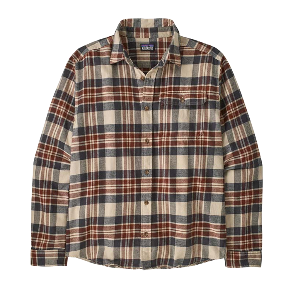 PATAGONIA 7990 MENS LS LW FJORD FLANNEL SHIRT - DRIED VANILLA
Front View