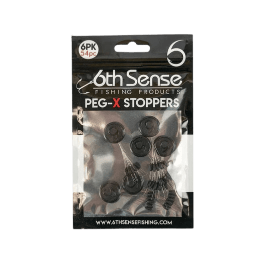 6TH SENSE FISHING PEG-X WEIGHT STOPPER 6PK BLACK