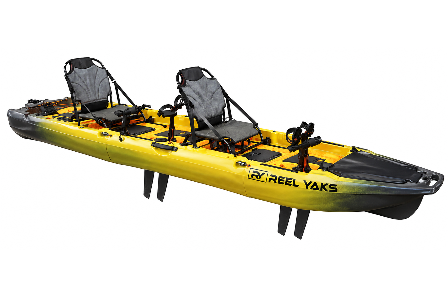 ReelYaks Rocket 13.8ft Tandem Fin Drive Modular Fishing Kayak