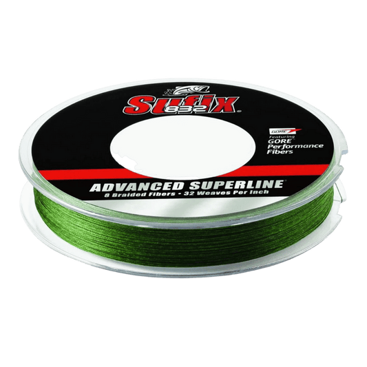 SUFIX 832 BRAID 150YD - 20 LBS LOW VIS GREEN FISHING LINE
