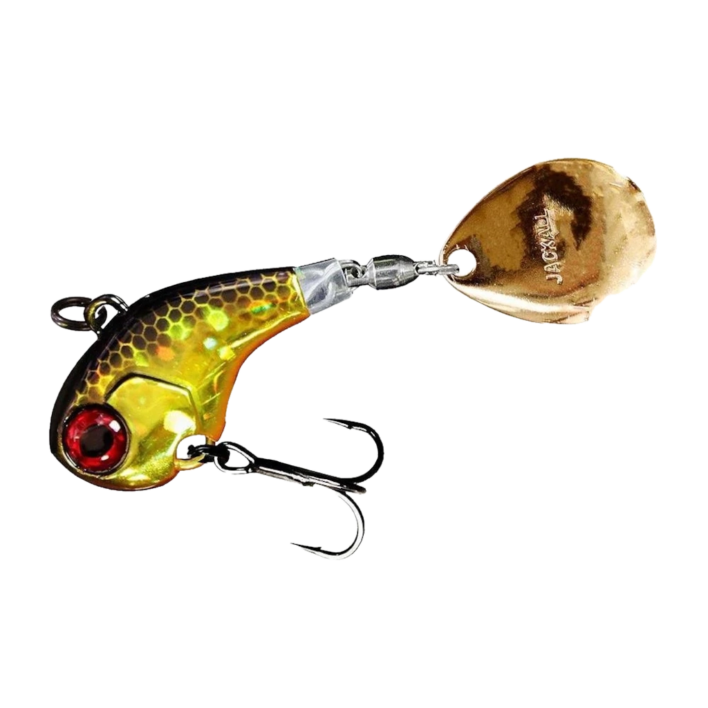 DERACOUP TAIL SPIN JIG - 3/4oz - HL Black and gold
