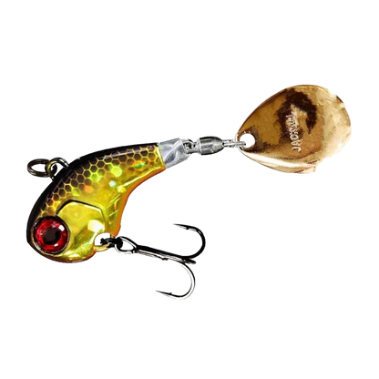 DERACOUP TAIL SPIN JIG - 3/4oz - HL Black and gold