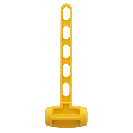 plastic mallet for securing tents and screen shelters