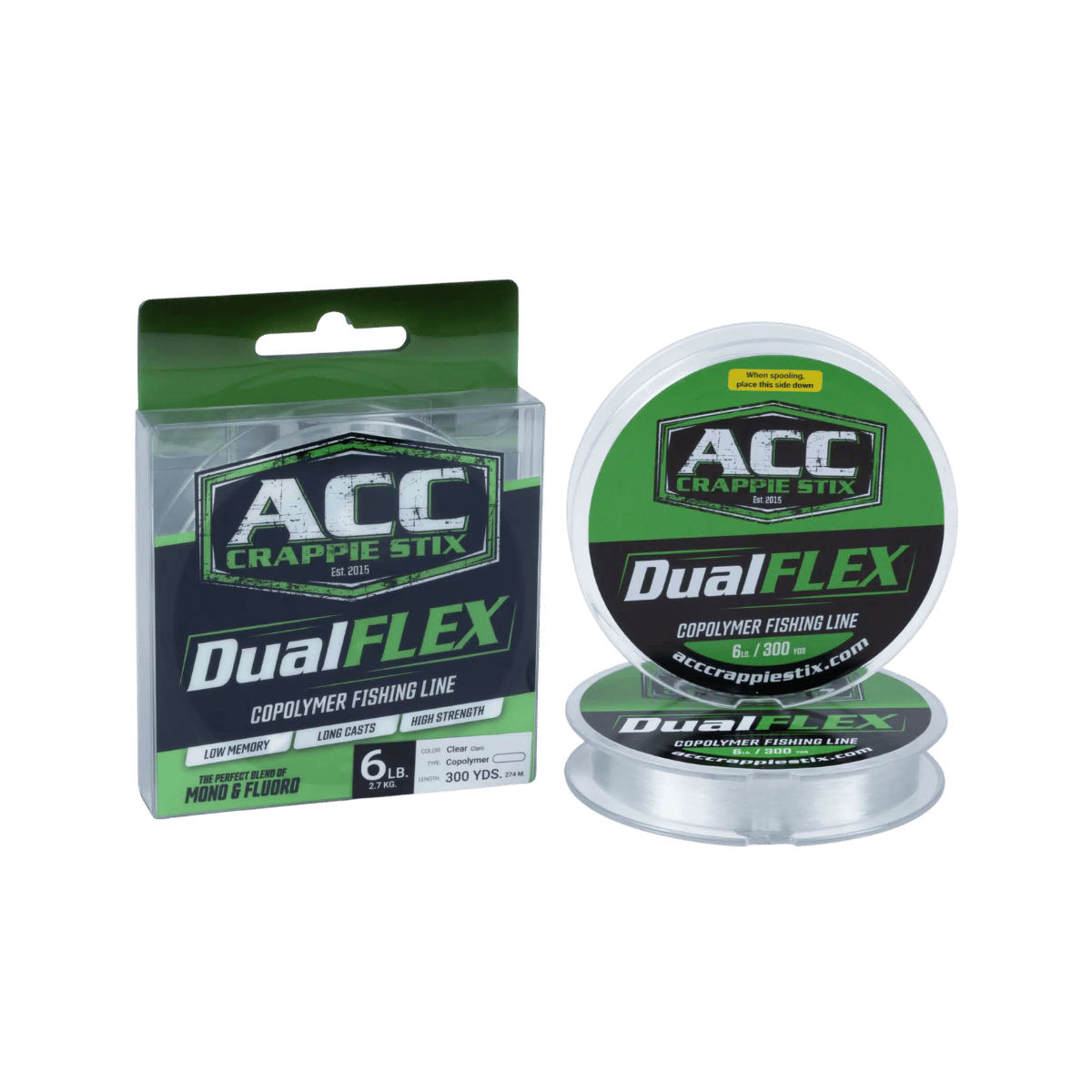 ACC CRAPPIE STIX DUALFLEX CO-POLY 300YD CLEAR