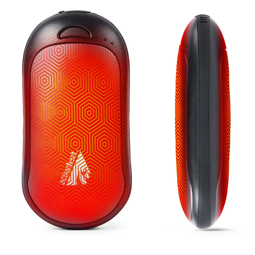 ACTIONHEAT 5V ELECTRIC HAND WARMER showing the front and back heat