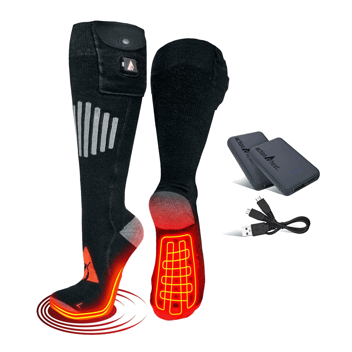 ACTION HEAT 5V WOOL BATTERY HEATED SOCKS