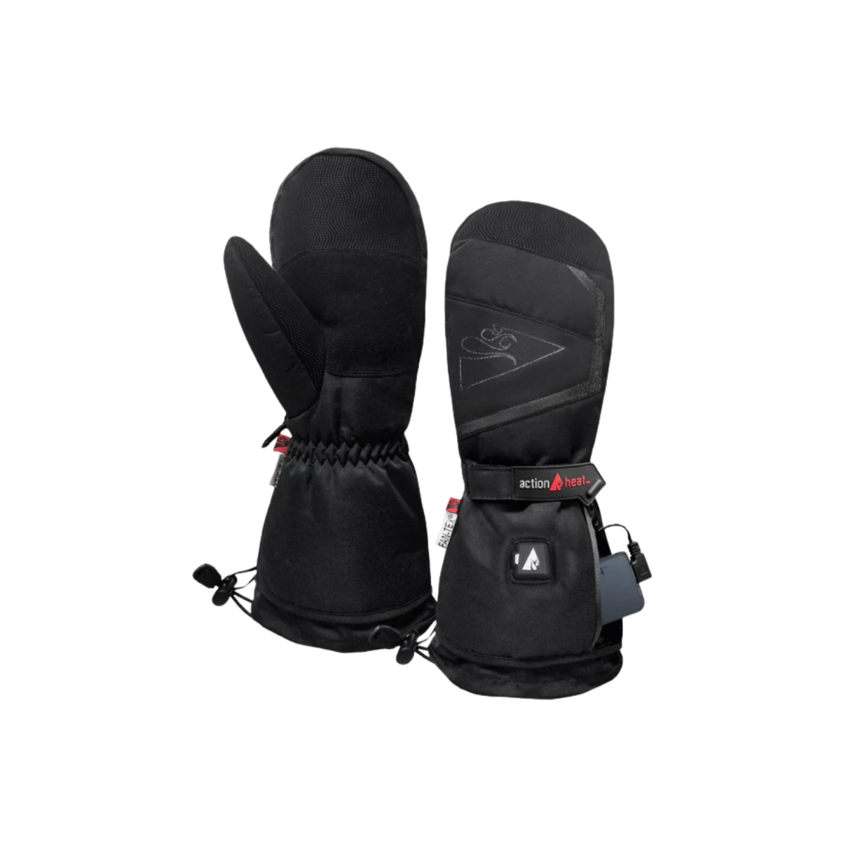 ACTIONHEAT 5V BATTERY HEATED MITTENS - BLACK