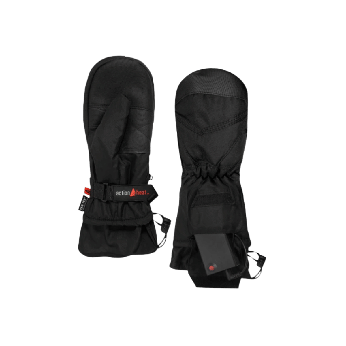 ACTIONHEAT AA BATTERY HEATED MITTENS ONE SIZE - BLACK