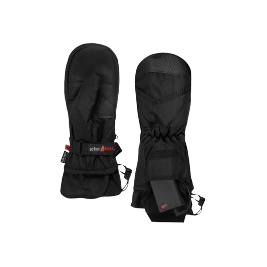ACTIONHEAT AA BATTERY HEATED MITTENS ONE SIZE - BLACK