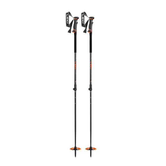 LEKI HELICON LITE ADJUSTABLE POLES - 140-145 CM - ANTRACITE-ORANGE-BLACK