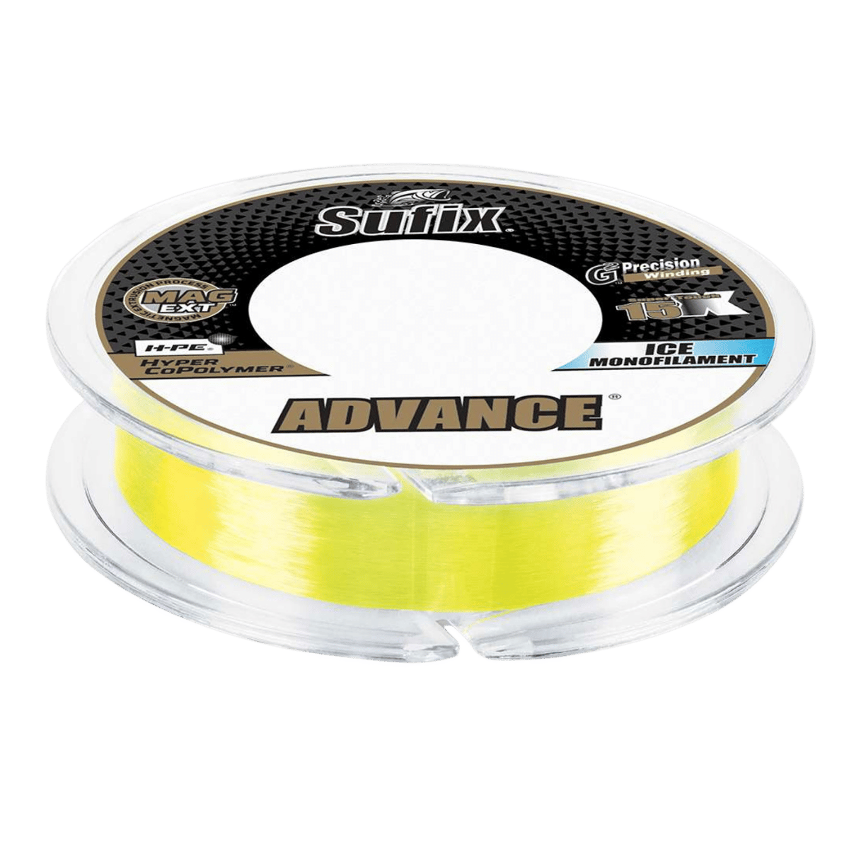 SUFIX ADVANCE ICE MONOFILAMENT 100YD NEON LIME 2LBS FISHING LINE