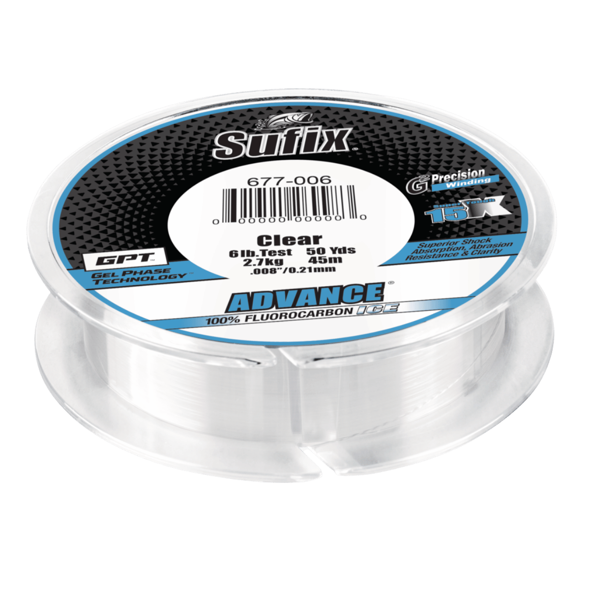 SUFIX ADVANCE ICE FLUOROCARBON FISHING LINES CLEAR - 08LBS