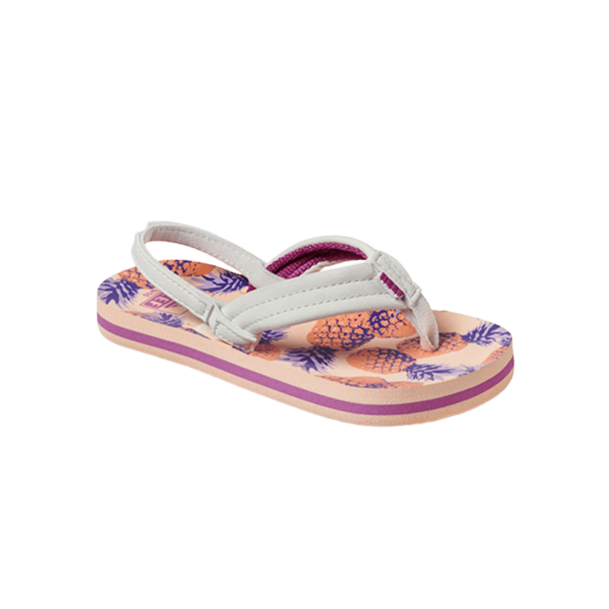 REEF KIDS' AHI GIRLS SANDAL - CORAL PINEAPPLE - SIDE VIEW