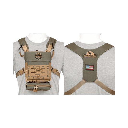 ALASKA GUIDE CREATIONS RAVUS BINO PACK - RANGER BROWN WW FRONT AND BACK
