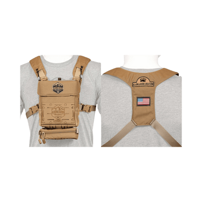 ALASKA GUIDE CREATIONS RAVUS BINO PACK - CAYOTE BROWN WW FRONT AND BACK