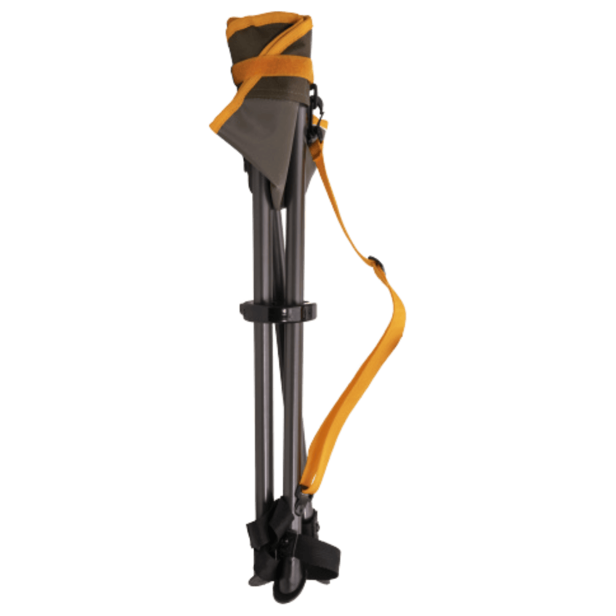 ALPSMOUNTAINEERING TRI-LEG STOOL - CLAY APRICOT - FRONT AND PACKED VIEW