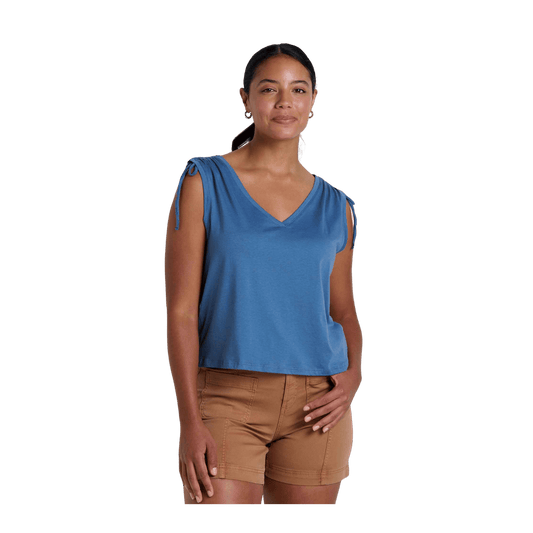 TOAD + CO WOMEN'S ANZA CINCH TANK - PACIFIC BLUE