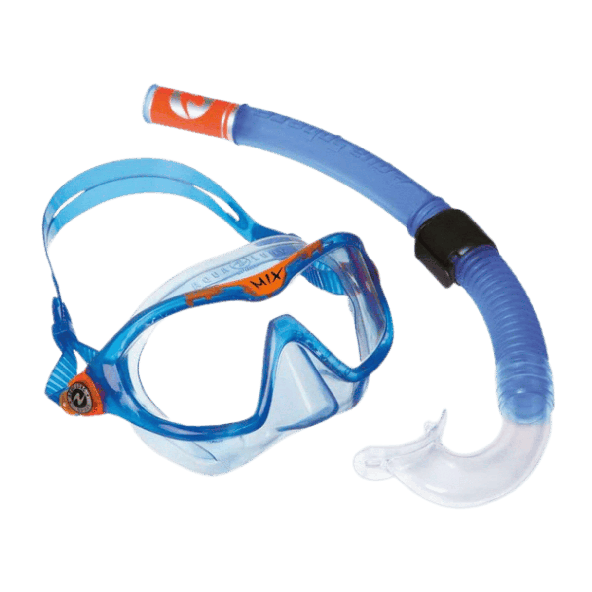 AQUALUNG JR SNORKELING COMBOS - PLEXISOL LENS - BLUE/ORANGE