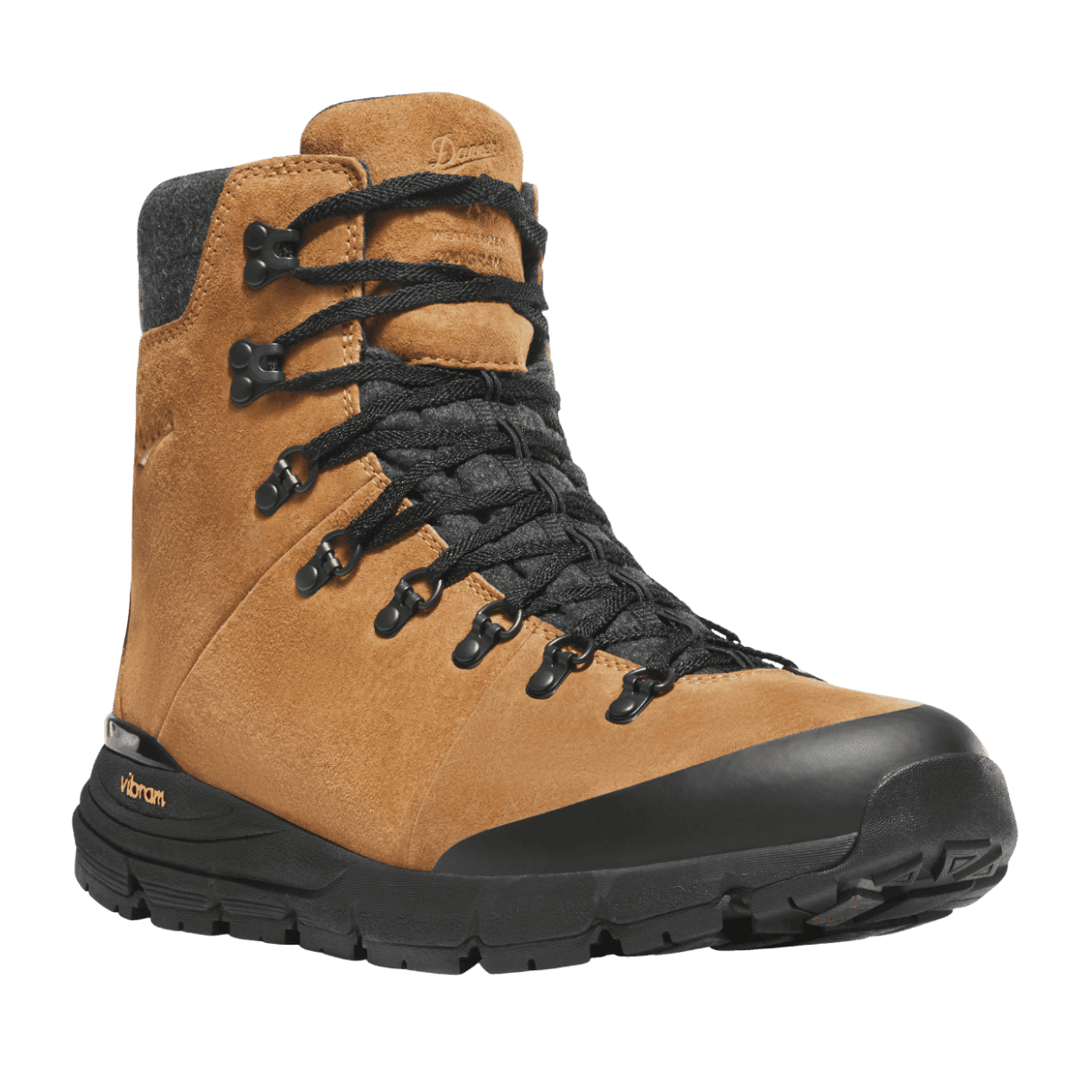 DANNER ARCTIC 600 SIDE-ZIP 7" 200G MEDIUM - BONE BROWN/JET BLACK - LEFT SIDE ANGLE