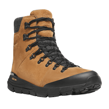 DANNER ARCTIC 600 SIDE-ZIP 7" 200G MEDIUM - BONE BROWN/JET BLACK - LEFT SIDE ANGLE