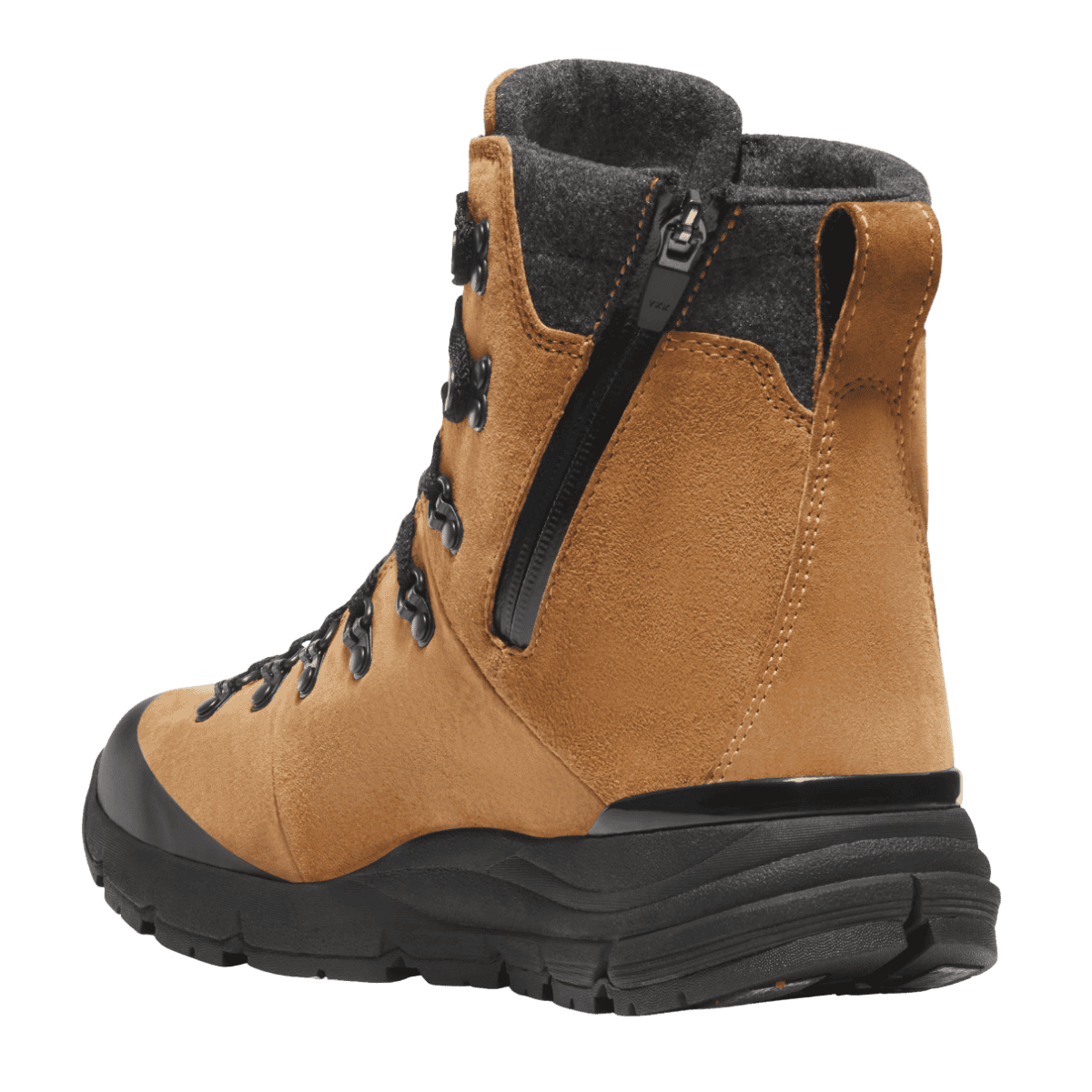 DANNER ARCTIC 600 SIDE-ZIP 7" 200G MEDIUM - BONE BROWN/JET BLACK - BACK SIDE ANGLE
