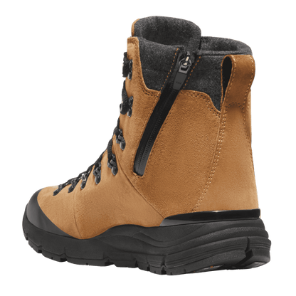 DANNER ARCTIC 600 SIDE-ZIP 7" 200G MEDIUM - BONE BROWN/JET BLACK - BACK SIDE ANGLE
