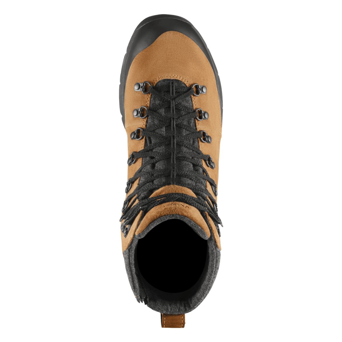 DANNER ARCTIC 600 SIDE-ZIP 7" 200G MEDIUM - BONE BROWN/JET BLACK - TOP VIEW