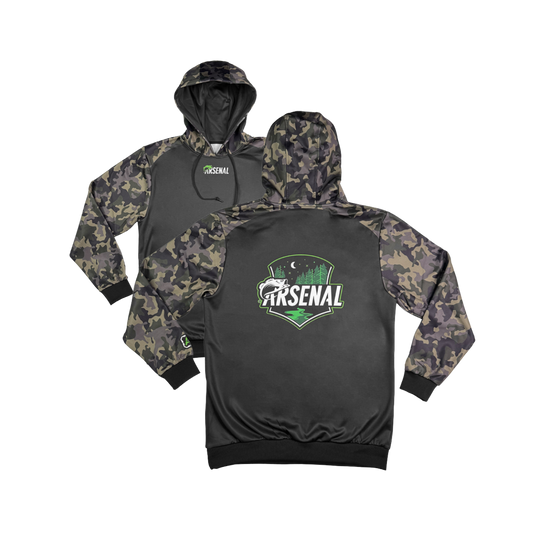 ARSENAL FISHING CORP NIGHTLITE SPF HOODY DARK MULTI CAMO