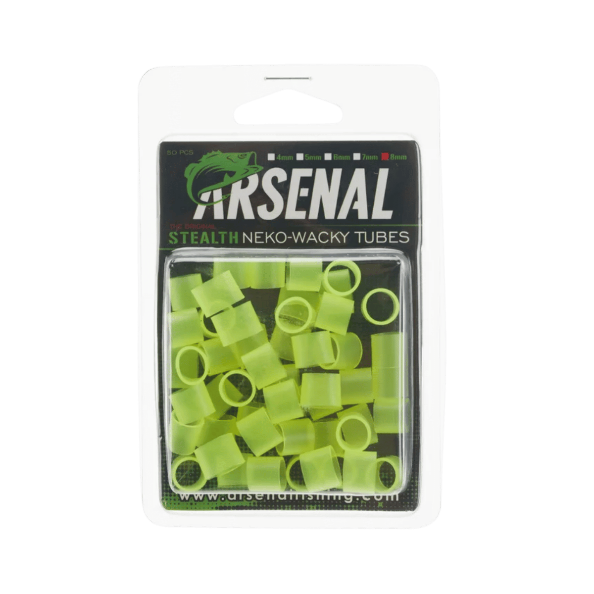ARSENAL FISHING CORP STEALTH NEKO-WACKY TUBES 50PK CHART