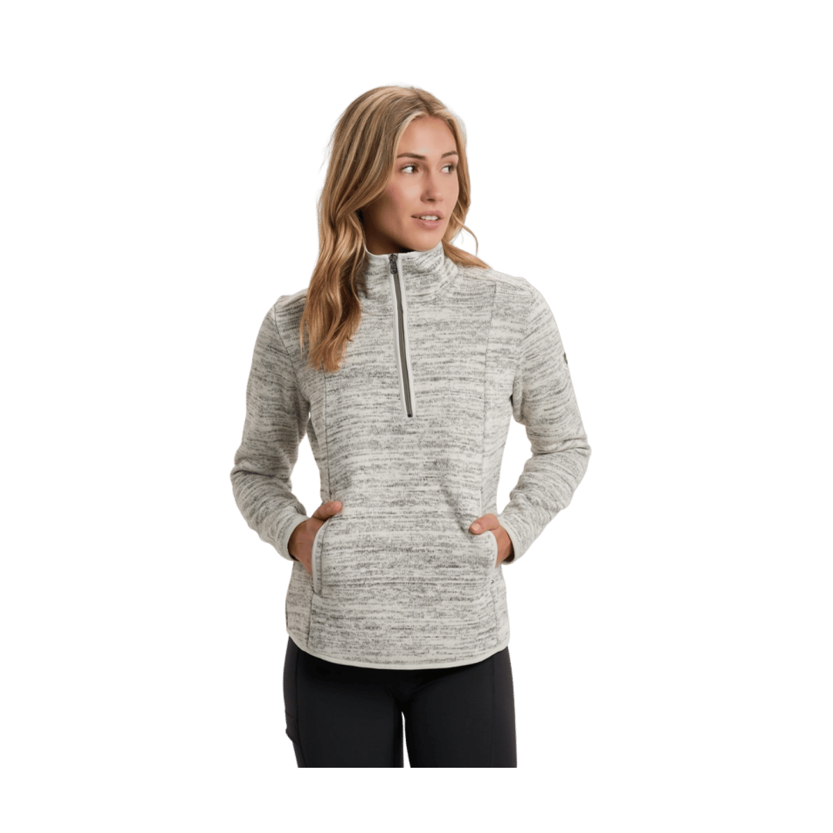 KUHL WOMEN'S ASCENDYR 1/4 ZIP - ASH - FRONT VIEW