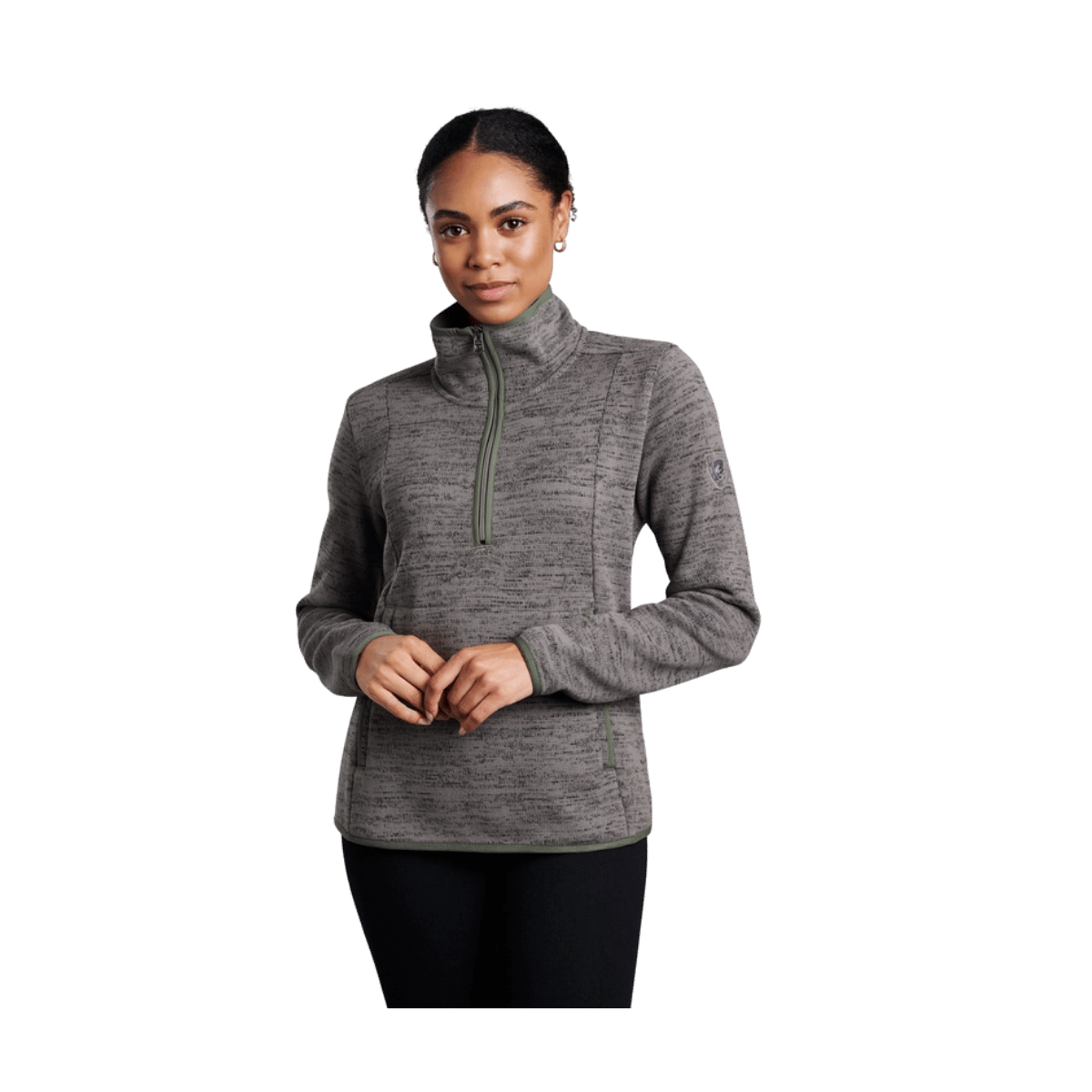 KUHL WOMEN'S ASCENDYR 1/4 ZIP - SAGE - FRONT VIEW