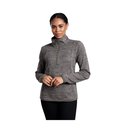 KUHL WOMEN'S ASCENDYR 1/4 ZIP - SAGE - FRONT VIEW