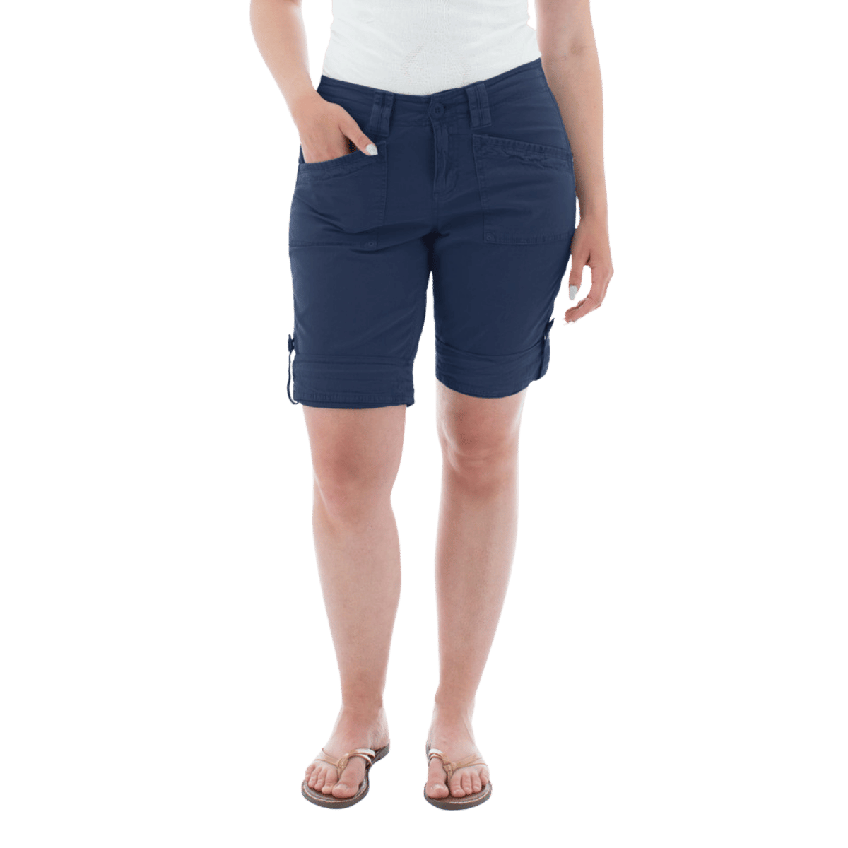 AVENTURA WOMEN'S ARDEN V2 ORGANIC SHORT - INSIGNIA BLUE - FRONT