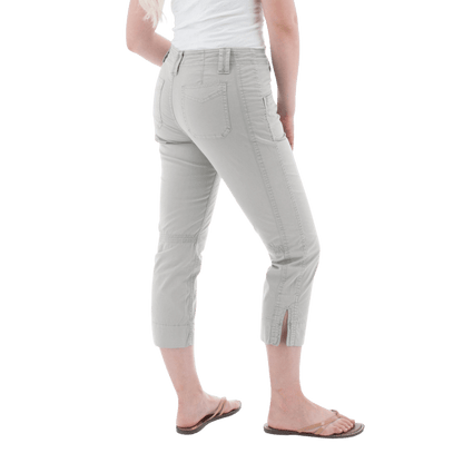 AVENTURA ARDEN ORGANIC COTTON CROP PANTS WOMENS - FOLKSTONE GREY_BACK ANGLE