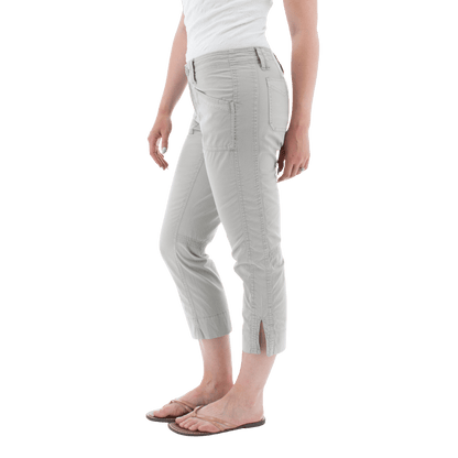 AVENTURA ARDEN ORGANIC COTTON CROP PANTS WOMENS - FOLKSTONE GREY_SIDE ANGLE