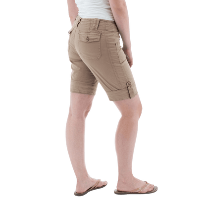 AVENTURA ARDEN ROLL-UP ORGANIC SHORTS WOMENS - CINDER_SIDE ANGLE 2