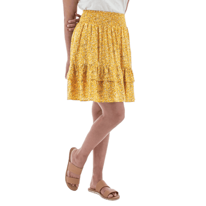 AVENTURA DELL SKIRT - GOLDEN CREAM_FRONT ANGLE