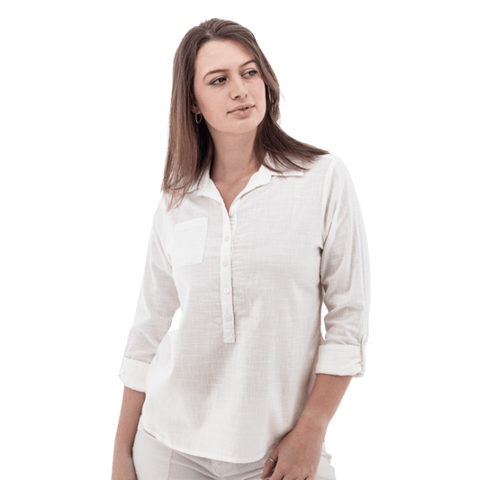 AVENTURA DEVON POPOVER TOP WOMENS - WHITE
