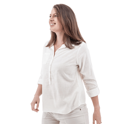 AVENTURA DEVON POPOVER TOP WOMENS - WHITE_SIDE ANGLE